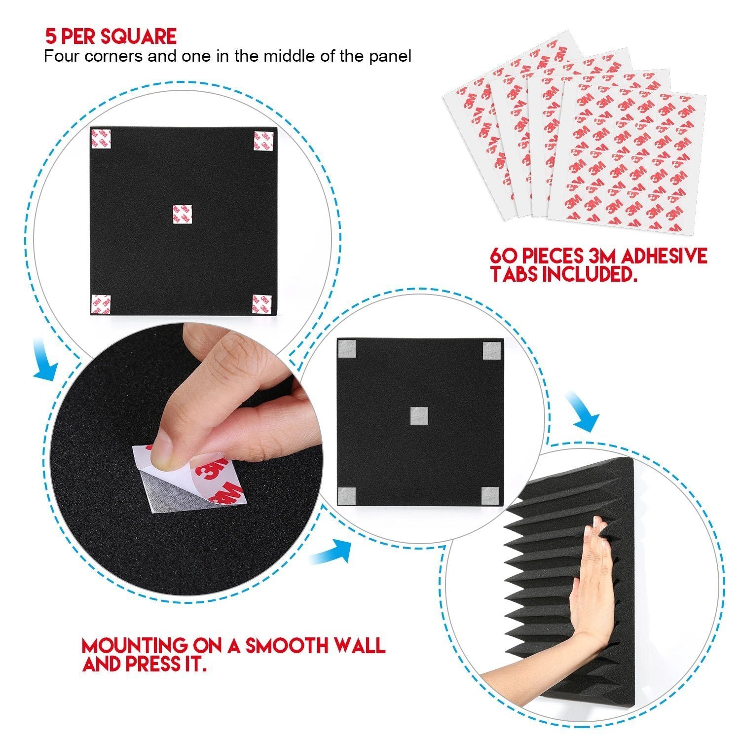 12-Pack: Sound Proof Padding Soundproof Foams - Image 6