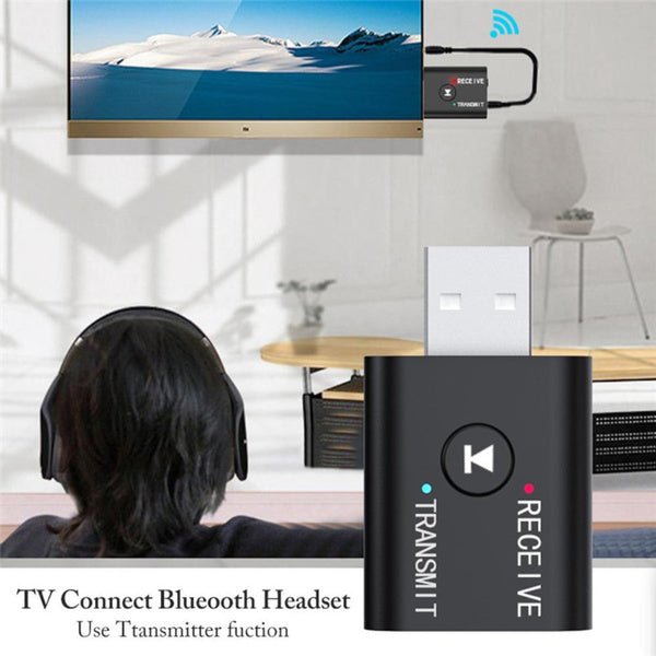 2-Piece: 2-in-1 USB Wireless Bluetooth Adapter 5.0 Transmitter - Image 8