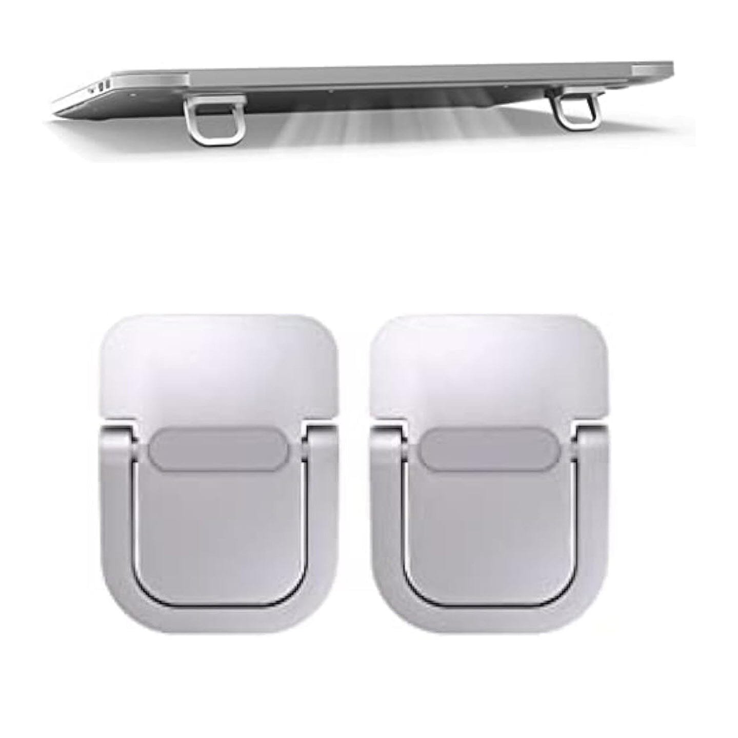 2-Pieces: Adjustable Invisible Notebook Computer Support Bracket - Image 2