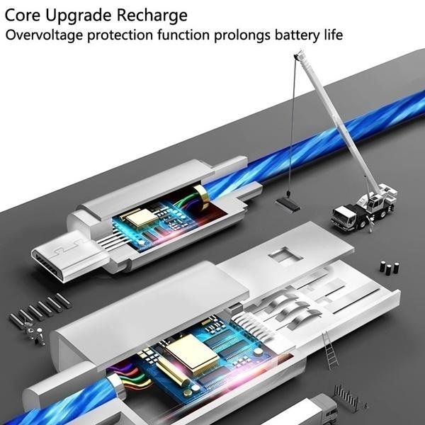 LED Light USB Charger Cable 3-in-1 Fast Charging - Image 5