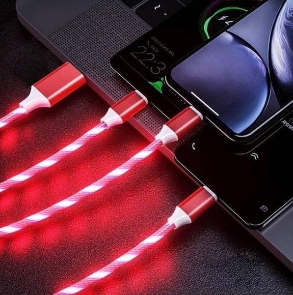 LED Light USB Charger Cable 3-in-1 Fast Charging - Image 3