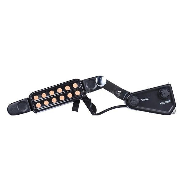 Music Tools 12-hole Acoustic Guitar Sound Hole Pickup Magnetic Transducer with Tone Volume Controller Audio Cable - Image 2
